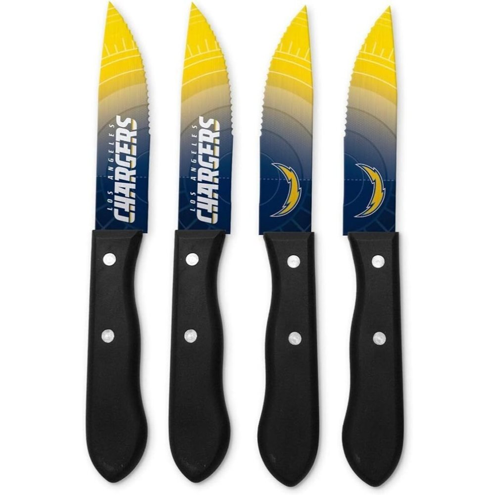Sports Vault NFL Los Angeles Chargers Steak Knives Set of 4